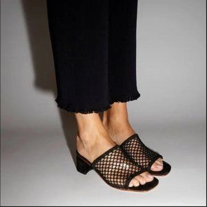 NEW. No. 6 Store Black Oma Suede Mule Slides